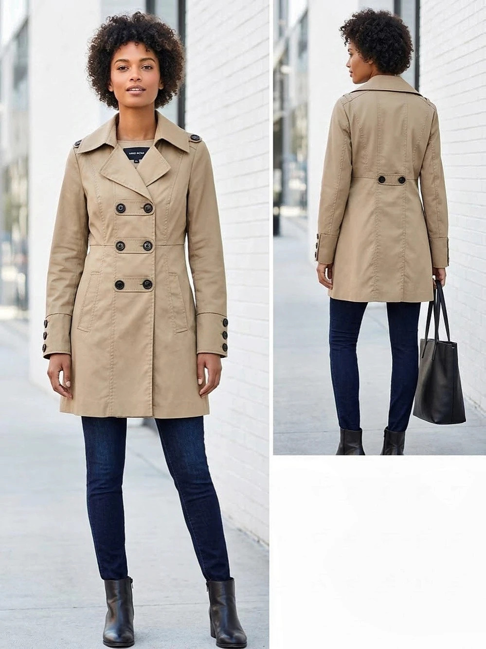 Vero Moda Dafne Cadbury Jacket NP Trench Coat in Brown Size Medium